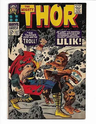 Buy Thor 137 - Vg 4.0 - 1st Appearance Of Ulik - Sif - Warriors Three  (1967) • 23.62£