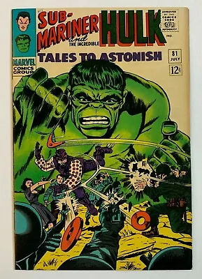 Buy TALES TO ASTONISH #81, Marvel Comics, Our Grade 8.0, Hulk, Sub-Mariner • 70.64£