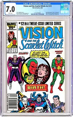 Buy Marvel VISION & SCARLET WITCH (1986) #12 CGC 7.0 NEWSSTAND Key 1st BILLY & TOMMY • 39.97£