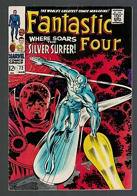 Buy Marvel Comics Fantastic Four 72 FN+ 6.5  1968 Classic Silver Surfer Cover • 289.99£