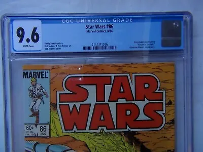 Buy Star Wars 86 (Marvel 8/84) CGC 9.6 WHITE PAGES (Direct) • 68.27£