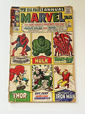 Buy Marvel Tales 1 Annual 1 1964 Amazing Spider-Man Incredible Hulk Thor Fair • 39.52£