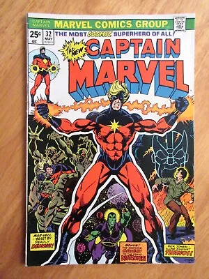Buy CAPTAIN MARVEL #32 (1974) **Key Book!** (FN/VF) **Super Bright & Glossy!** • 25.73£