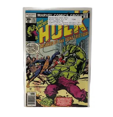 Buy The Incredible Hulk Crushed By Constrictor 1977 June 212 Marvel Comic Fine • 19.74£