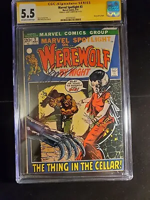 Buy Marvel Spotlight 3 CGC 5.5 SS Gerry Conway, Werewolf By Night, Marvel Comics  • 158.89£