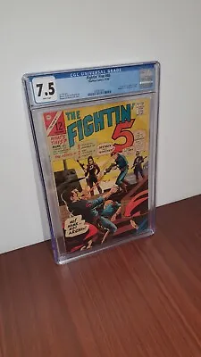 Buy Fightin' Five 40 7.5 CGC White Pages 1st Peacemaker Charlton Comics 1966 • 1,000£