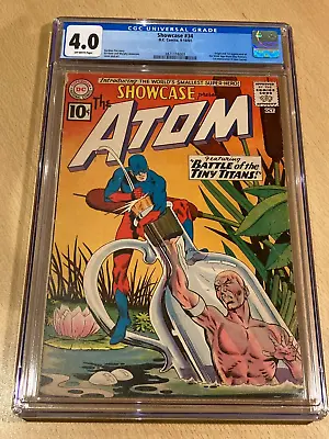 Buy Showcase 34 Featuring The Atom (1961) – DC Comics 1st App + Origin – 4.0 VG • 349£