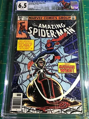 Buy Amazing Spider-man 210 Cgc 6.5 1st App Madame Web 1980 Newsstand Wp Custom Label • 92.07£