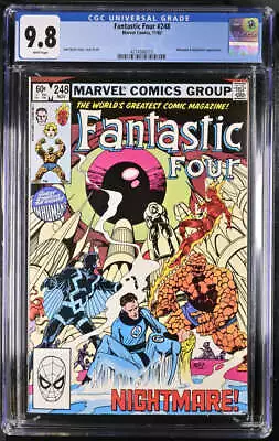 Buy Fantastic Four #248 Cgc 9.8 White Pages //  Inhumans App Marvel Comics 1982 • 71.96£