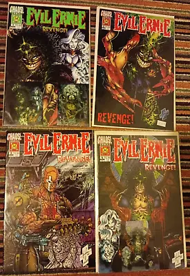 Buy Evil Ernie Revenge! Chaos! Comics 1 Oct 94, 2 Dec 94, 3 Jan 95, 4 Feb 95 +Card • 28£