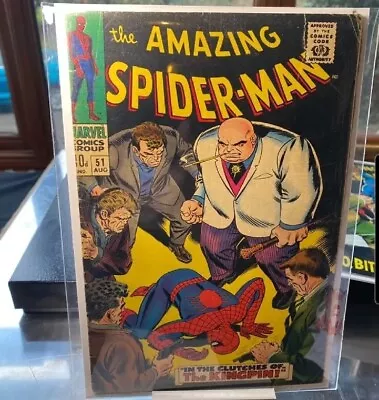 Buy Amazing Spiderman #51 Vg/f 1st Comic Cover App Of Kingpin + 2nd App In Comic 🔑 • 199.99£