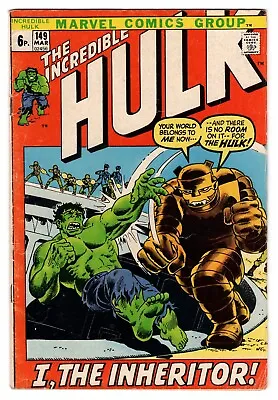 Buy Incredible Hulk Vol 1 No 149 Mar 1972 (FN+) (6.5), Bronze Age • 19.99£