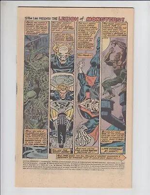 Buy Marvel Premiere #28 Low Grade First Appearance Of Legion Of Monsters - Coverless • 59.26£