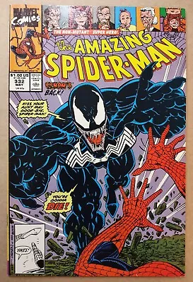 Buy Amazing Spider-man # 332 (1990) Vf, Spider-man Vs. Venom! Free Shipping! • 27.82£