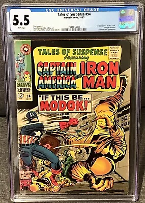 Buy Tales Of Suspense #94 Cgc 5.5 White Pages • 141.91£