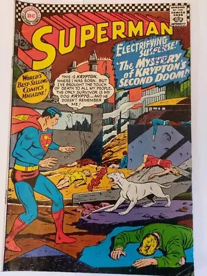 Buy Superman 189 “The Mystery Of Krypton’s Second Doom!” Very Fine • 14£