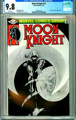 Buy MOON KNIGHT #15 CGC 9.8 WP Bronze Age MARVEL COMICS 1982 • 177.32£