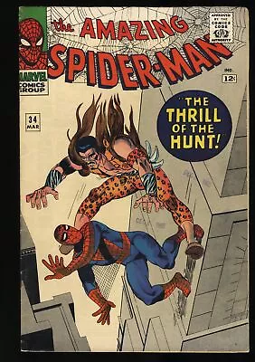 Buy Amazing Spider-Man #34 FN+ 6.5 Kraven The Hunter Appearance! Marvel 1966 • 129.66£