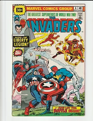 Buy Invaders #6 (1976) 30 Cent Price Variant Vf Marvel Comics 2nd Liberty Legion • 23.90£