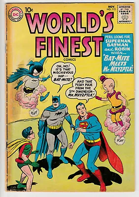 Buy World's Finest Comics #113 - 1960 Key DC 10¢ 1st Bat-Mite & Mr. Mxyzptlk Team-up • 4.20£