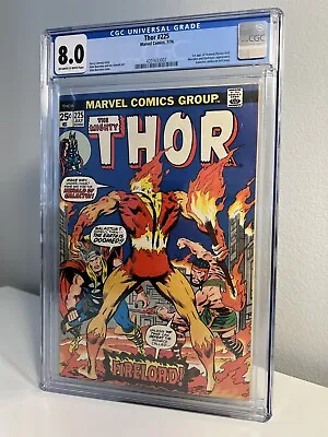 Buy Thor #225 Cgc 8.0   1st Appearance Firelord Marvel 1974 • 158.59£