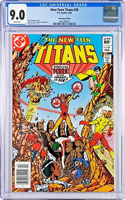 Buy New Teen Titans #28 CGC 9.0 (Feb 1983, DC) Newsstand, 2nd Terra App. & Origin • 33.11£