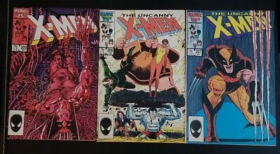 Buy Lot Of (3) The Uncanny X-Men #205,206,207 Marvel 1986 Comic Books -Direct Issue • 26.16£