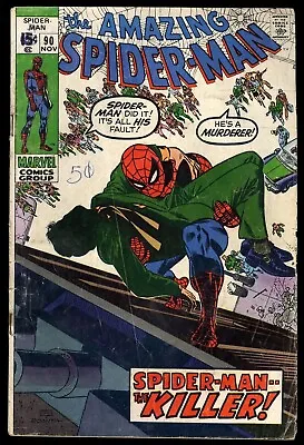 Buy Amazing Spider-man #90, GD/VG 3.0, Captain Stacy Death • 26.09£