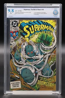 Buy Superman The Man Of Steel (1991) #18 CBCS 9.8 White Pages 1st Full Doomsday • 79.67£