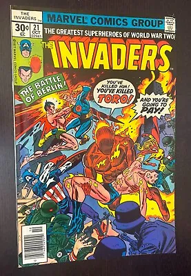 Buy INVADERS #21 (Marvel Comics 1977) -- Bronze Age Superheroes -- VF • 7.67£