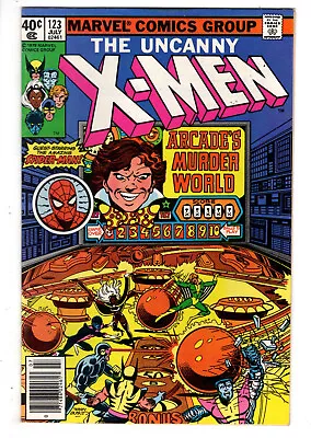 Buy Uncanny X-men #123 (1979) - Grade 7.5 - Spider-man Cameo - Newsstand Edition! • 32.17£