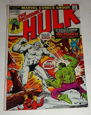 Buy Hulk #162 Trimpe Classic 1973 First App Wendigo • 47.04£