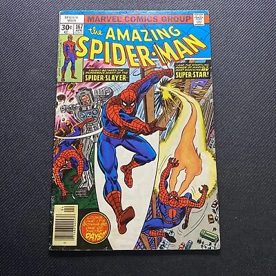 Buy Amazing Spider-Man 167 VF 1st Appearance Will 'O The Wisp 1977 • 14.22£