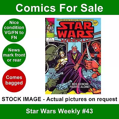 Buy Star Wars Weekly #43 Comic VG/FN 29 November 1978 Marvel UK • 3.99£