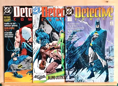 Buy Detective Comics #598, 599, 600 (1989) Blind Justice Complete Story Arc - All NM • 25.95£