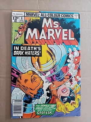 Buy Ms Marvel No 8. Grotesk Appearance.  F/VF.  1977 Marvel Comic. Uk Price Variant  • 5.99£