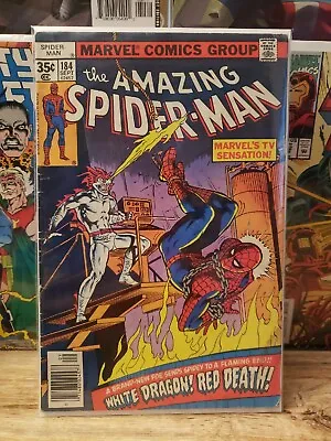 Buy Amazing Spider-Man 184 White Dragon 1978 SEE PICS!!! • 3.81£