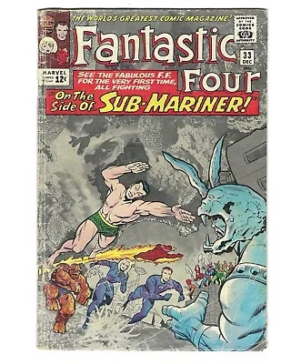 Buy Fantastic Four #33 1964 VG- 1st Appearance Of Attuma! Sub Mariner! Combine Ship • 47.96£