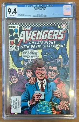 Buy The Avengers 239 CGC 9.4 (Marvel 1984) David Letterman Appearance! • 36.37£