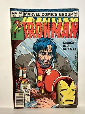Buy Iron Man #128 Alcoholism Storyline Ends Newsstand Marvel 1979 • 59.38£