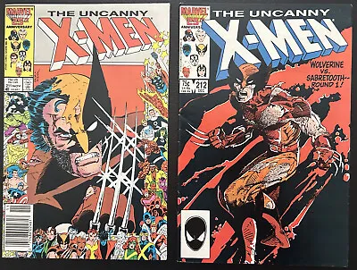 Buy Uncanny X-Men #211 #212 LOT (Marvel Comics 1986 Mutant Massacre • 16.62£