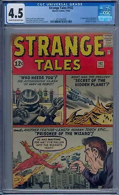 Buy Strange Tales #102 Cgc 4.5 1st Wizard Human Torch Jack Kirby • 177.88£