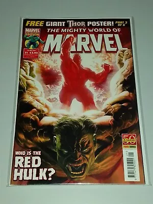 Buy Mighty World Of Marvel #21 Nm (9.4 Or Better) Panini Red Hulk Thor 11th May 2011 • 5.99£