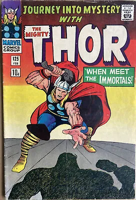 Buy Journey Into Mystery With Thor #125 Feb 1966 Final Issue Thor V Hercules Pence • 49.99£