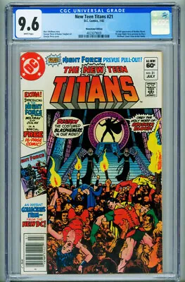 Buy NEW TEEN TITANS #21 CGC 9.6 Comic Book NEWSSTAND 1st NIGHT FORCE DC 4023079009 • 70.90£