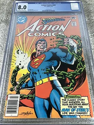 Buy Superman Action Comics 485 CGC 8.0 Neal Adams Art 7/1978 Key Iconic Cover • 80.42£