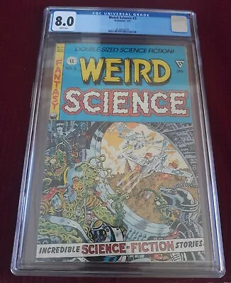 Buy 1991 Weird Science #3 Double Sized 1st Issue Gladstone CGC 8.0 WHITE PAGES POP 1 • 55.96£