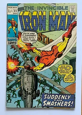Buy Iron Man #31 Bronze Age Comic, 1st App Kevin O'Brien (Marvel 1970) FN+ Condition • 22.12£