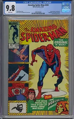Buy Amazing Spider-man #259 Cgc 9.8 She-hulk Origin Of Mary Jane Watson White Pages • 236.50£