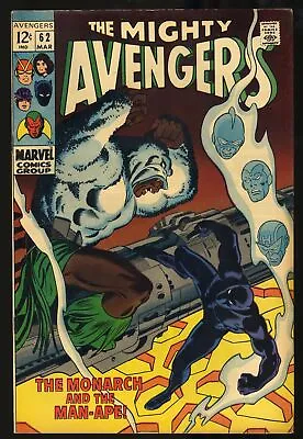 Buy Avengers #62 VF 8.0 1st Appearance Man-Ape! Black Panther! Marvel 1969 • 105.90£